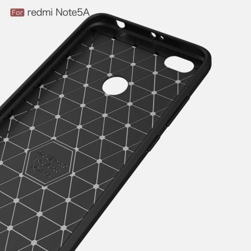Carbon odolný gelový obal na Xiaomi Redmi Note 5A Prime - černý