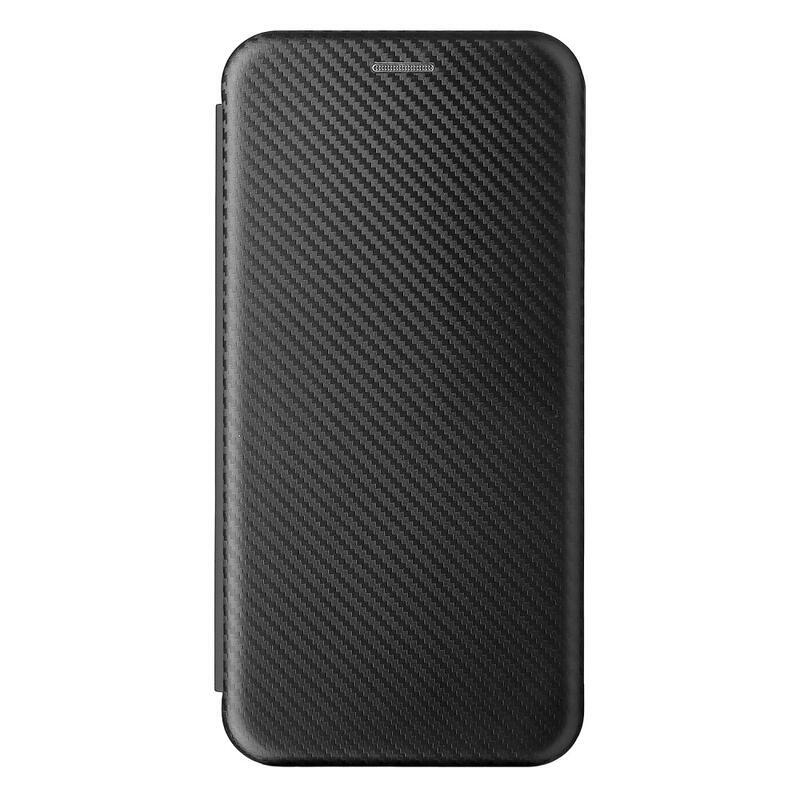 Carbon peněženkové pouzdro na mobil Realme 8i - černé