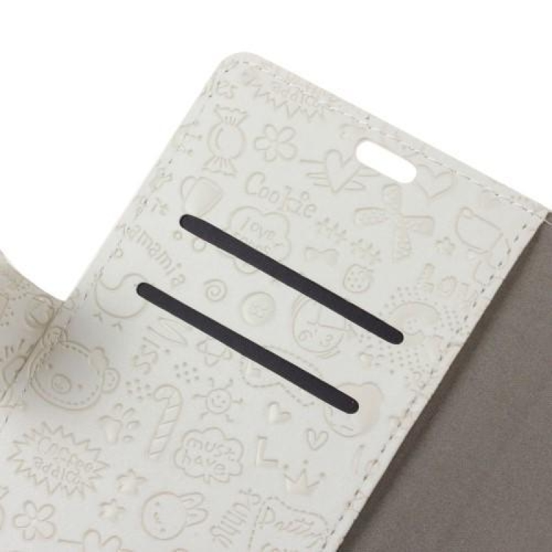 Cartoo peněženkové pouzdro na Sony Xperia X - bílé