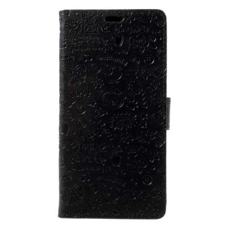Cartoo PU kožený obal na mobil Honor 7X -  černé