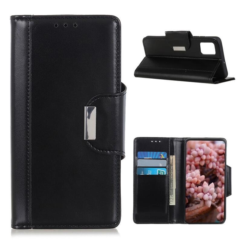 Case PU kožené peněženkové pouzdro na mobil Samsung Galaxy A02s (164.2x75.9x9.1mm) - černé