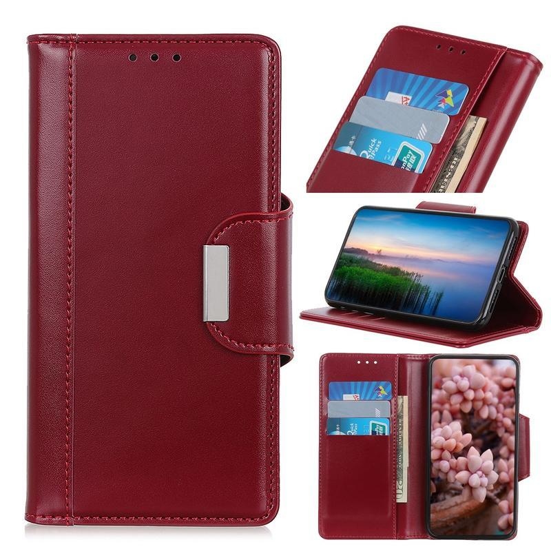 Case PU kožené peněženkové pouzdro na mobil Samsung Galaxy A20s - červené