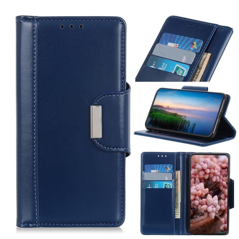 Case PU kožené peněženkové pouzdro na mobil Samsung Galaxy A20s - modré