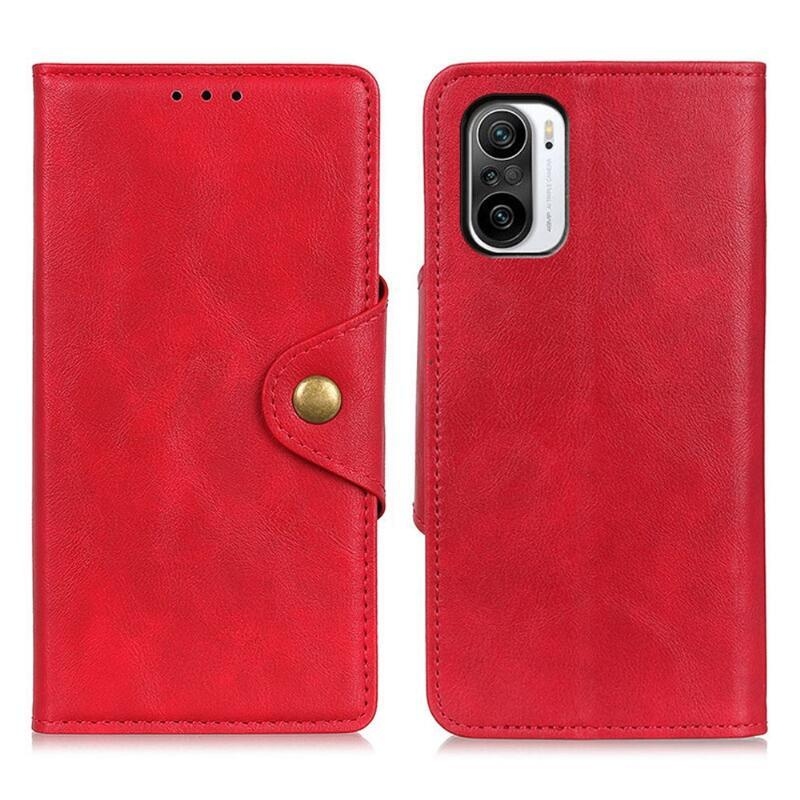 Case PU kožené peněženkové pouzdro na mobil Xiaomi Poco F3 - červené