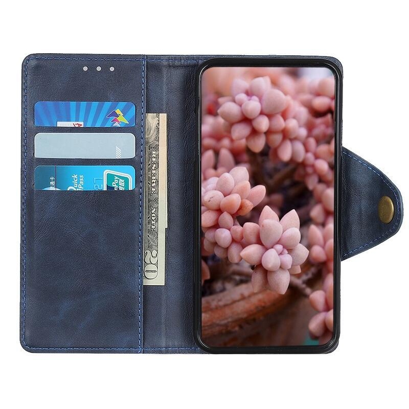 Case PU kožené peněženkové pouzdro na mobil Xiaomi Poco F3 - modré
