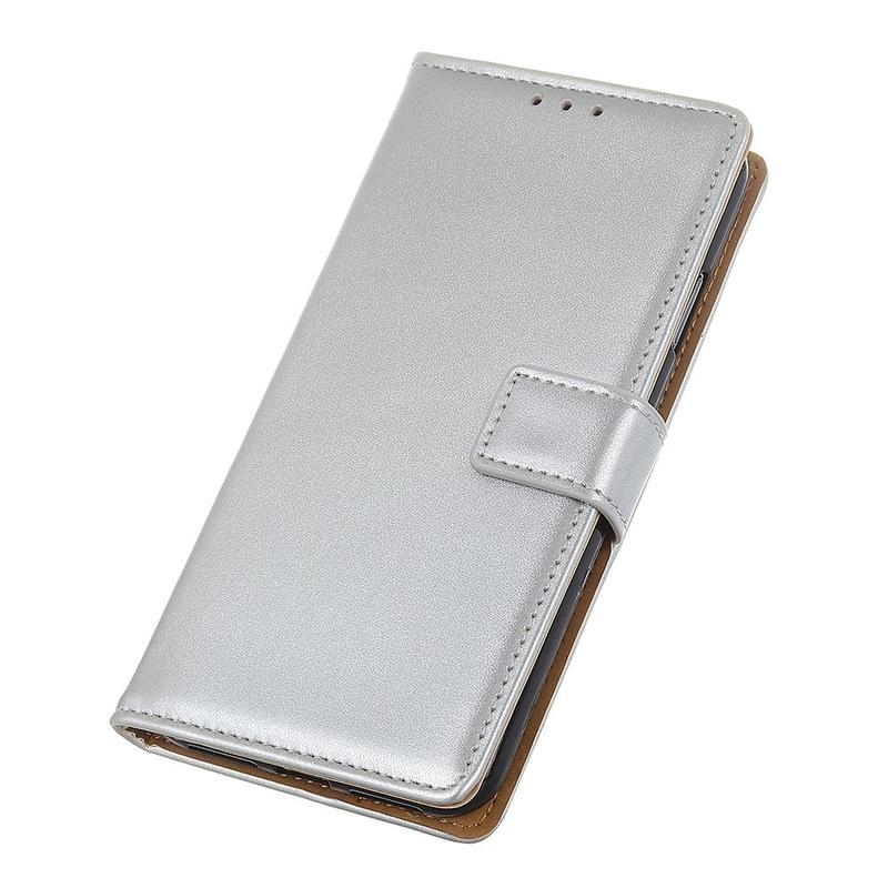 Case PU kožené peněženkové pouzdro na mobil Xiaomi Redmi 8A - stříbrné