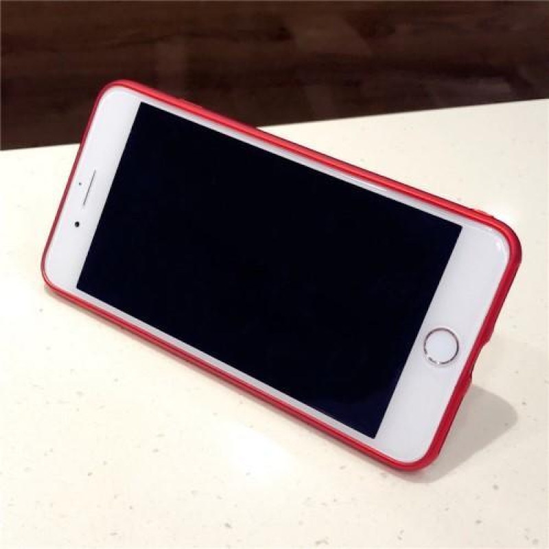 Cat silikonový 3D obal na iPhone 6 Plus a iPhone 6s Plus - červený/šedý