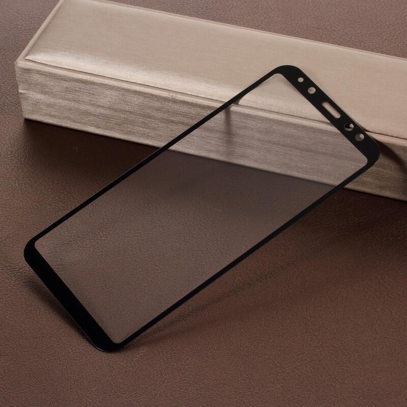 Celoplošné tvrzené sklo na mobil Samung Galaxy A6 (2018) - černé