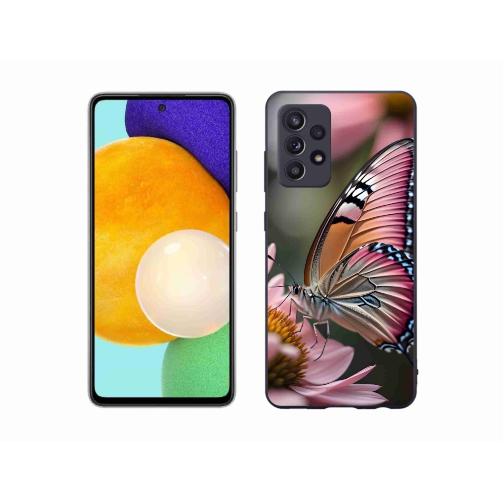 Gelový kryt mmCase na Samsung Galaxy A52s 5G - barevný motýl