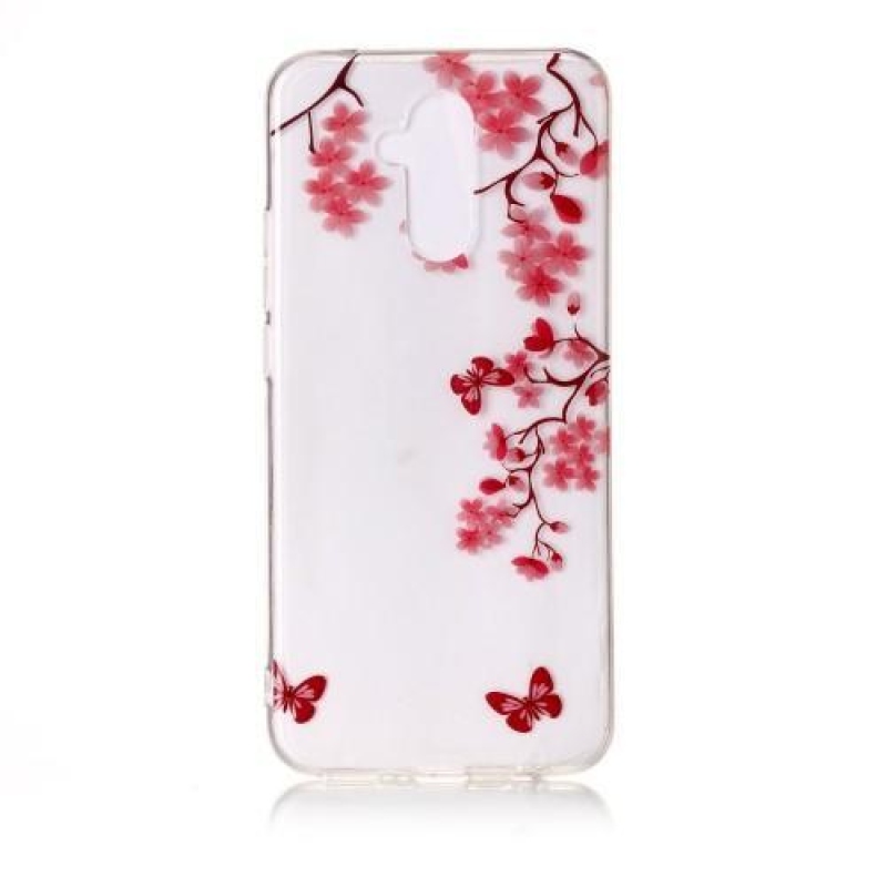 Clean silikonový obal na mobil Huawei Mate 20 Lite - motýli a květy