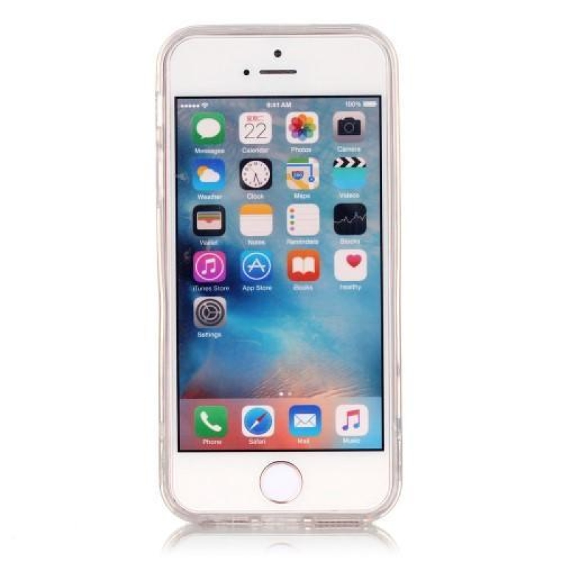 Clear pružný gelový obal na iPhone 5 / 5S / SE - střevíčky