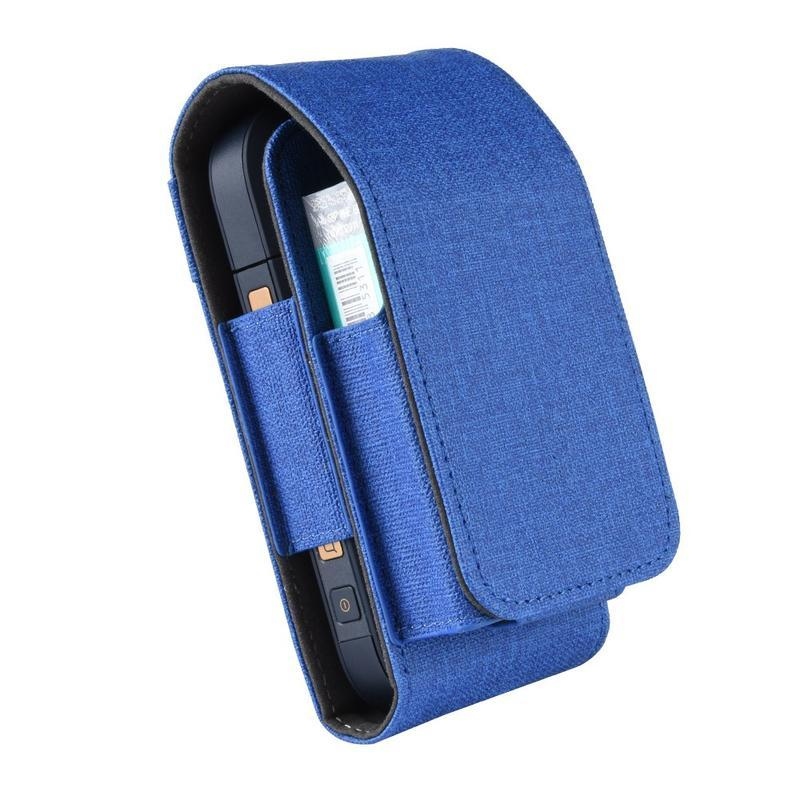 Cloth PU kožené pouzdro pro IQOS 2.4 - modré