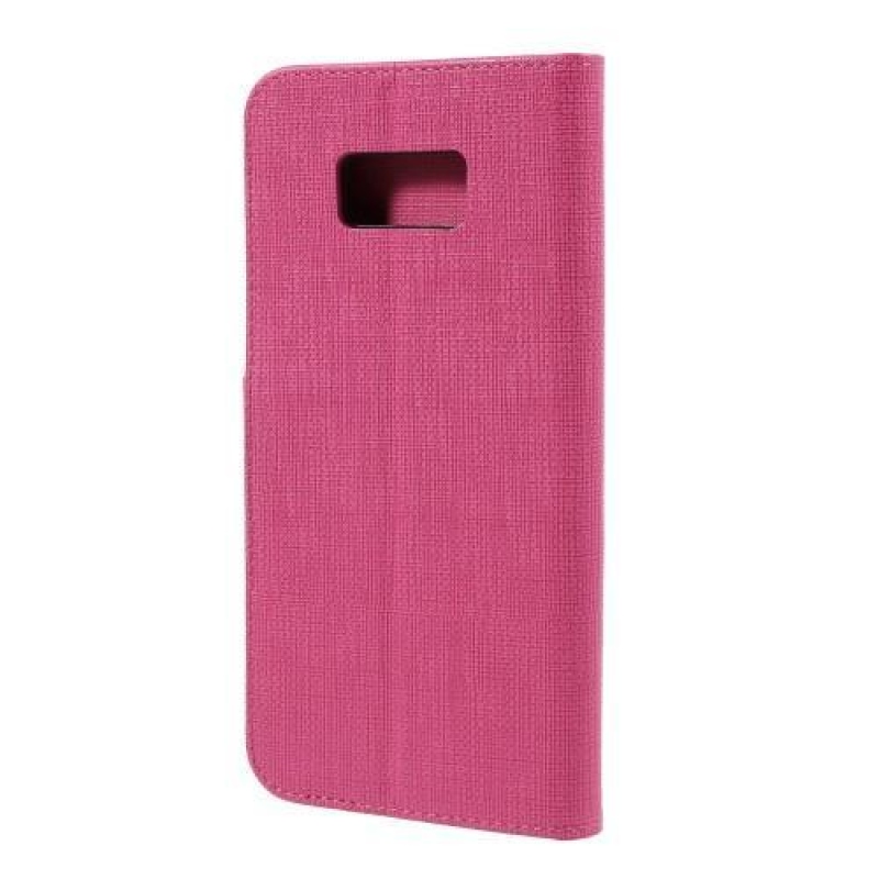 Clothy PU kožené pouzdro na mobil Samsung Galaxy S8 Plus - rose