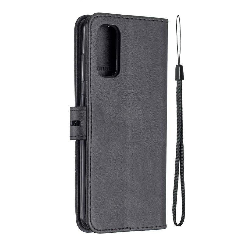 Cover PU kožené peněženkové pouzdro na mobil Samsung Galaxy S20 - černé