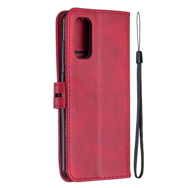 Cover PU kožené peněženkové pouzdro na mobil Samsung Galaxy S20 - červené