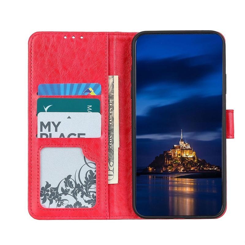Crazies PU kožené peněženkové pouzdro pro mobil Xiaomi Mi 10T Lite 5G - červené