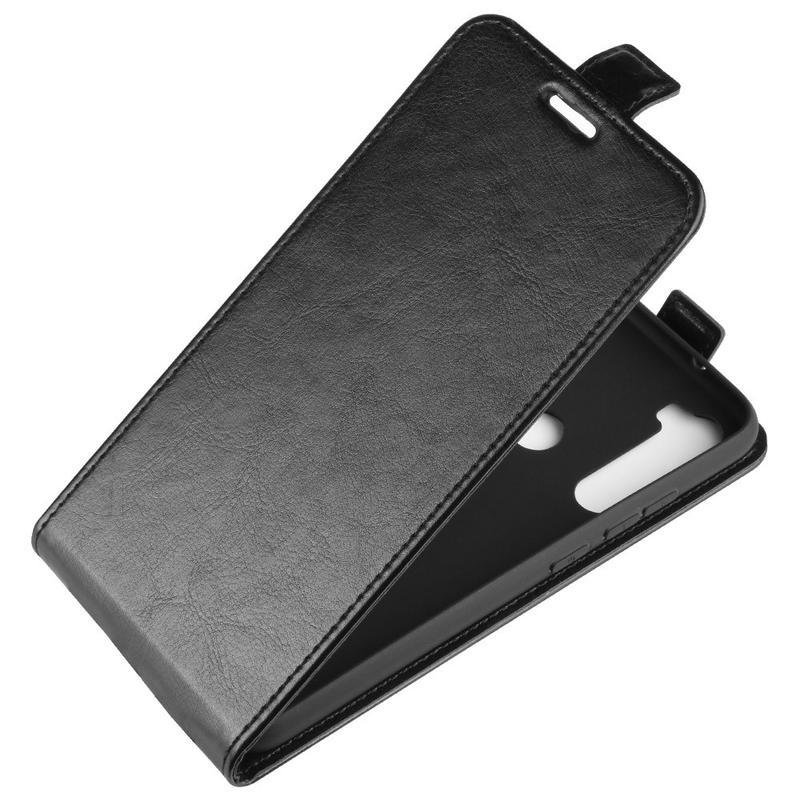 Crazy flipové PU kožené peněženkové pouzdro na mobil Xiaomi Redmi Note 8T - černé