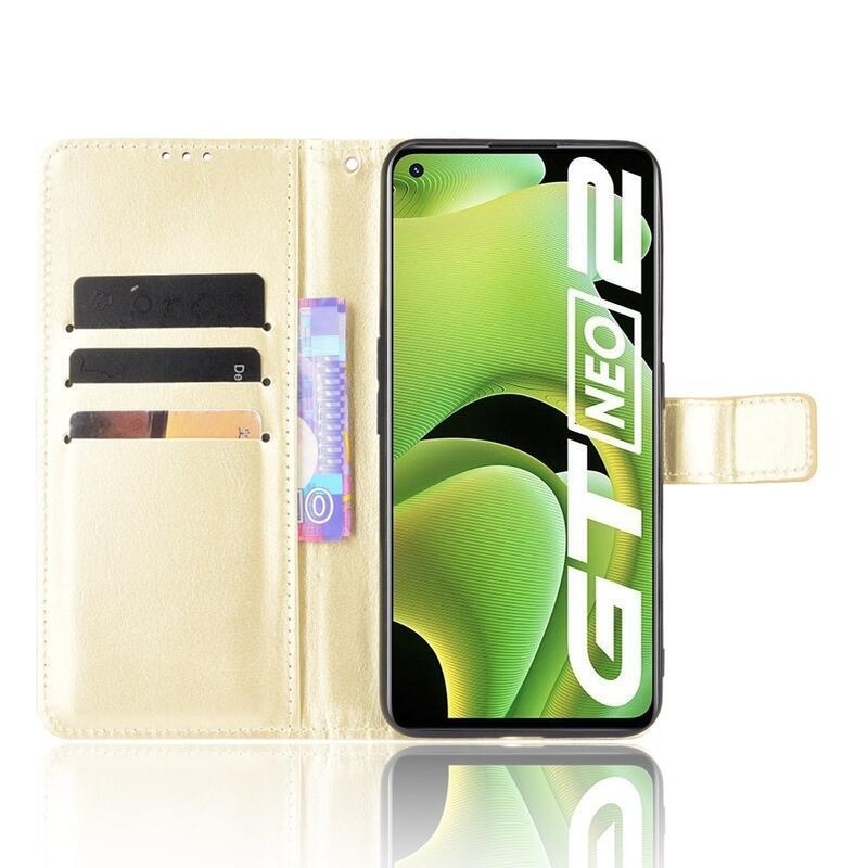 Crazy peněženkové pouzdro na mobil Realme GT Neo 2 - zlaté