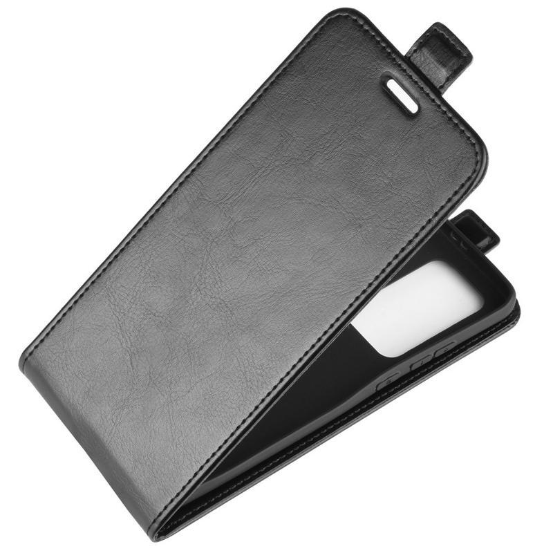 Crazy PU kožené peněženkové flipové pouzdro na mobil Huawei P40 Pro - černé