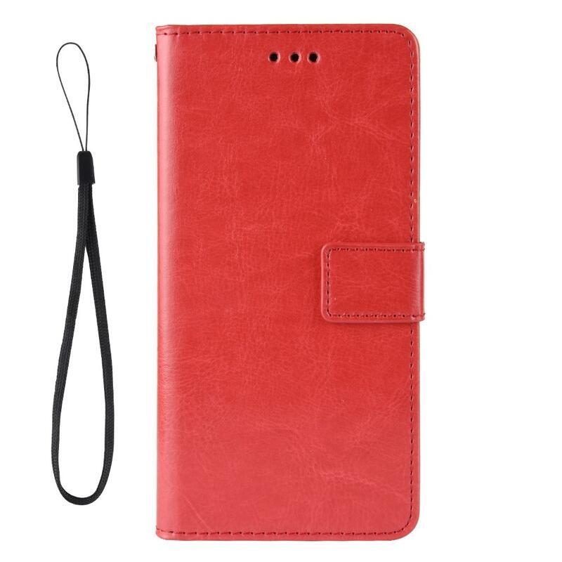 Crazy PU kožené peněženkové pouzdro na mobil Realme GT Master - červené