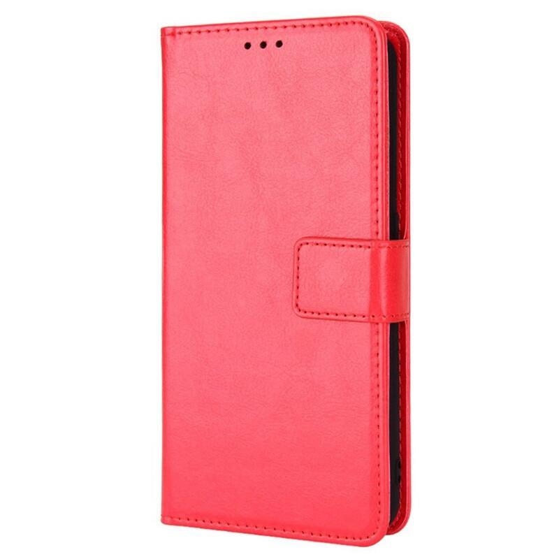 Crazy PU kožené peněženkové pouzdro na mobil Samsung Galaxy M23 5G - červené