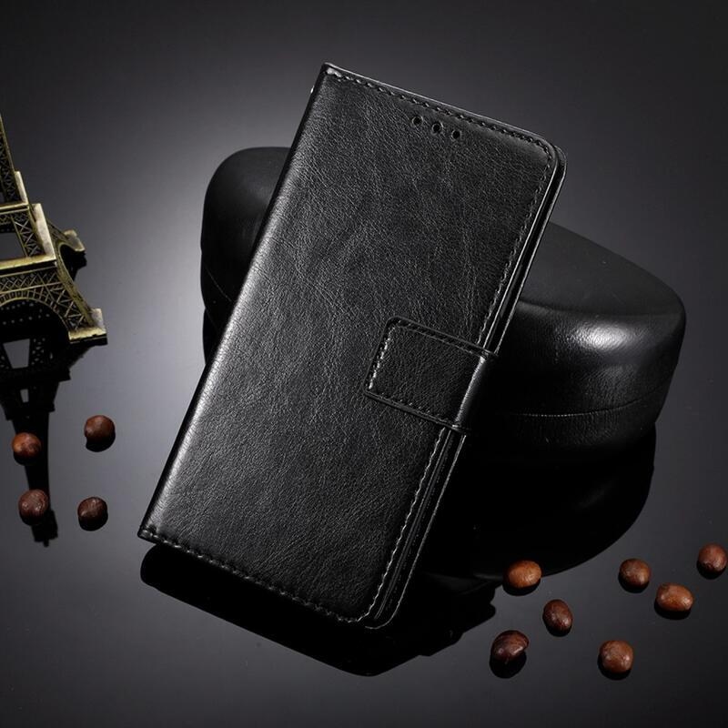 Crazy PU kožené peněženkové pouzdro na mobil Xiaomi Poco X4 GT 5G - černé