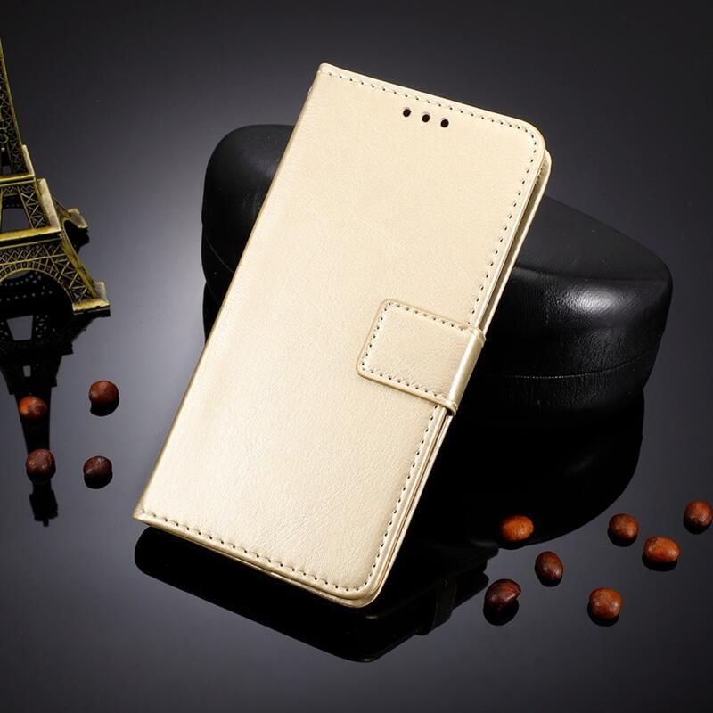 Crazy PU kožené peněženkové pouzdro na mobil Xiaomi Poco X4 GT 5G - zlaté