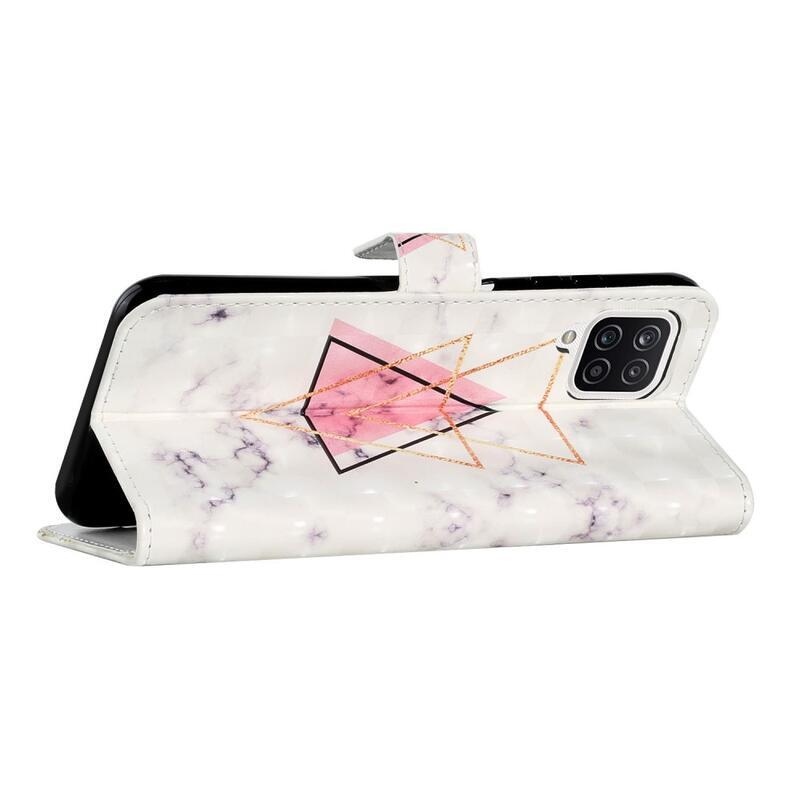 Creative peněženkové pouzdro na mobil Samsung Galaxy A22 4G - trojúhelníky
