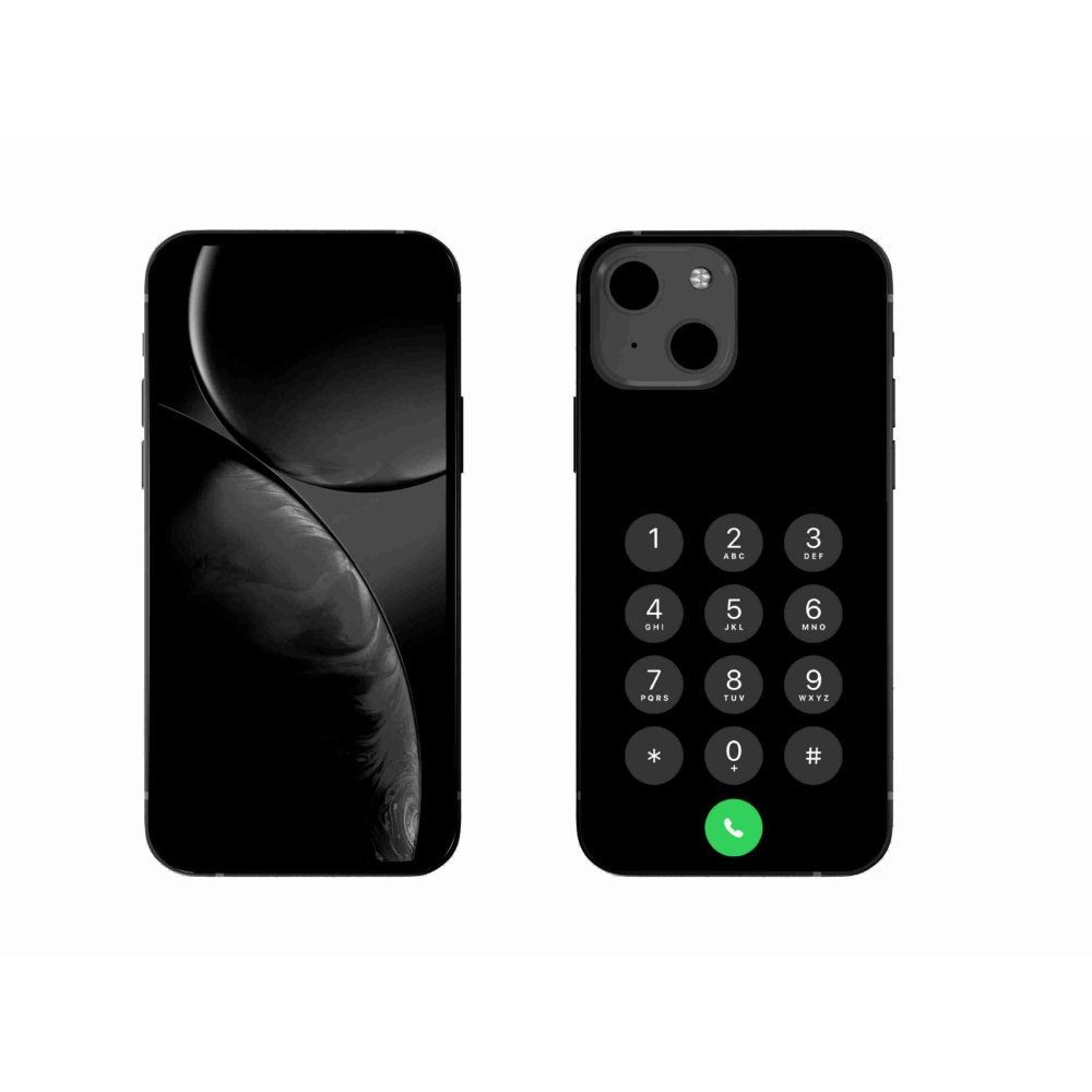 Gelový kryt mmCase na iPhone 13 - černý číselník