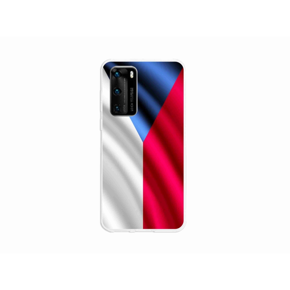 Gelový kryt mmCase na mobil Huawei P40 - česká vlajka