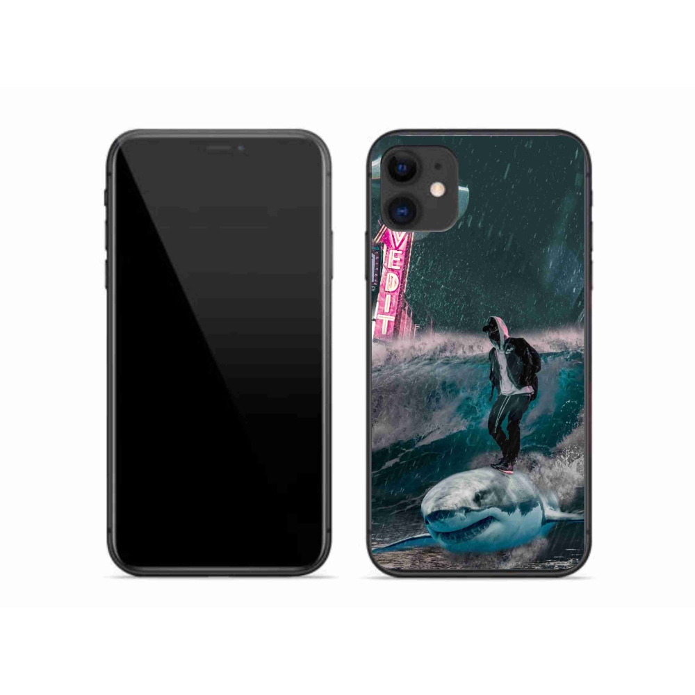 Gelový kryt mmCase na iPhone 11 - žralok