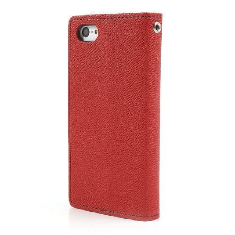 Diary PU kožené pouzdro na iPhone 5C - červené