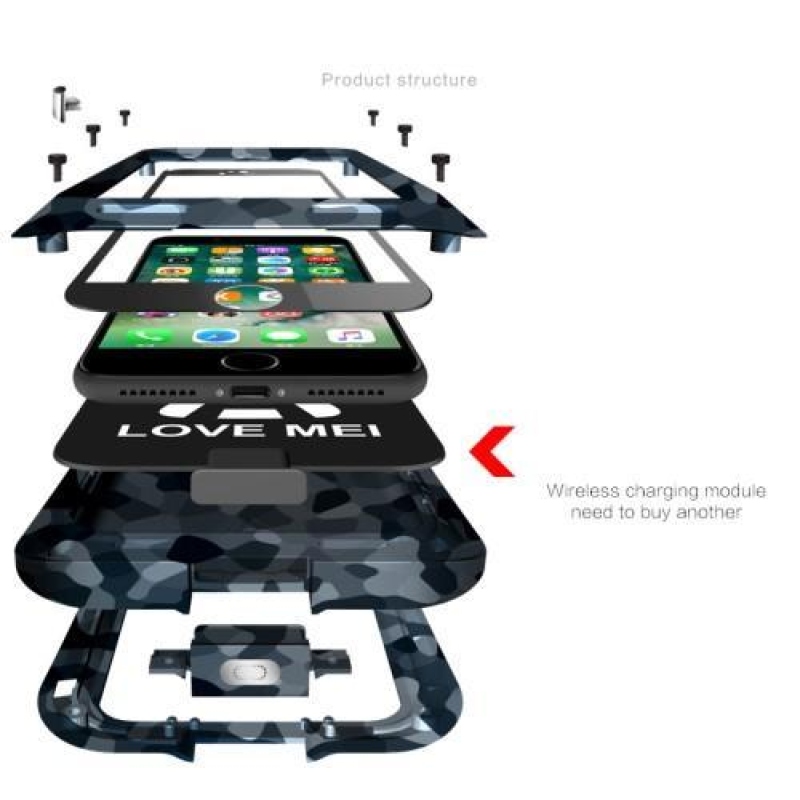 Disturb odolný hybridní obal na iPhone 7 Plus a 8 Plus - city