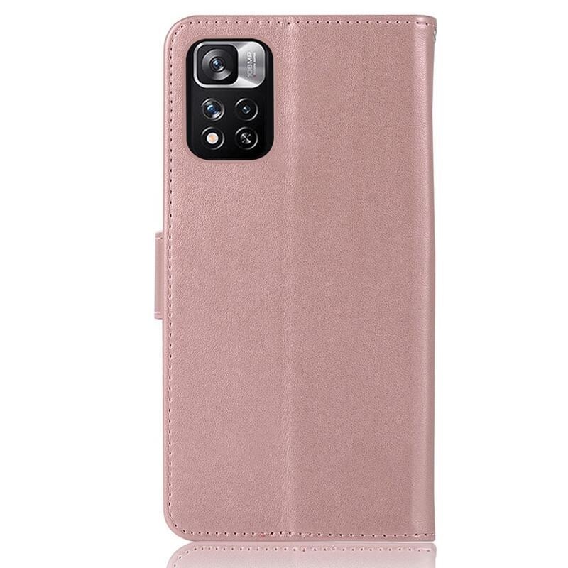 Dream PU kožené peněženkové pouzdro na mobil Xiaomi Poco M4 Pro 5G/Redmi Note 11S 5G - růžovozlaté