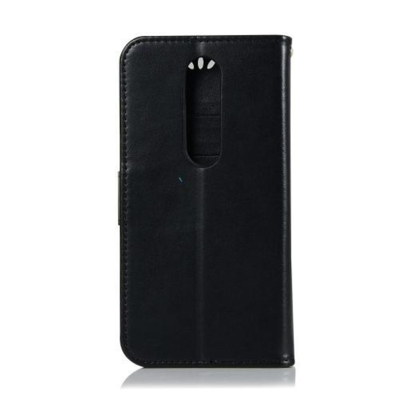 Dream PU kožené pouzdro se sovou na mobil Nokia 7.1 - černé