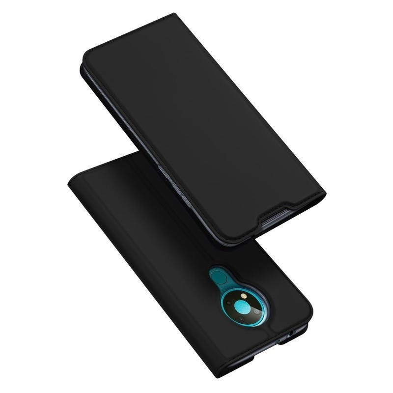 DUX elegantní PU kožené pouzdro na mobil Nokia 3.4 - černé