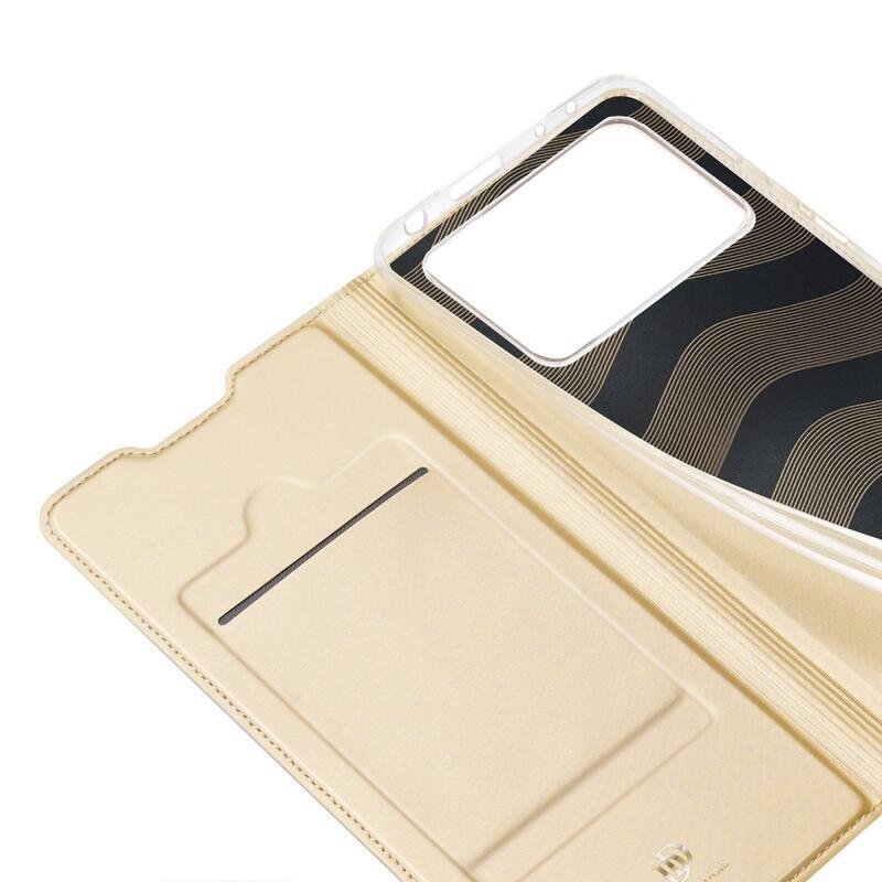 DUX elegantní PU kožené pouzdro na mobil Xiaomi Poco X4 Pro 5G - zlaté