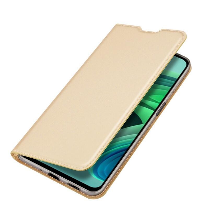 DUX elegantní PU kožené pouzdro na mobil Xiaomi Redmi 10 5G - zlaté