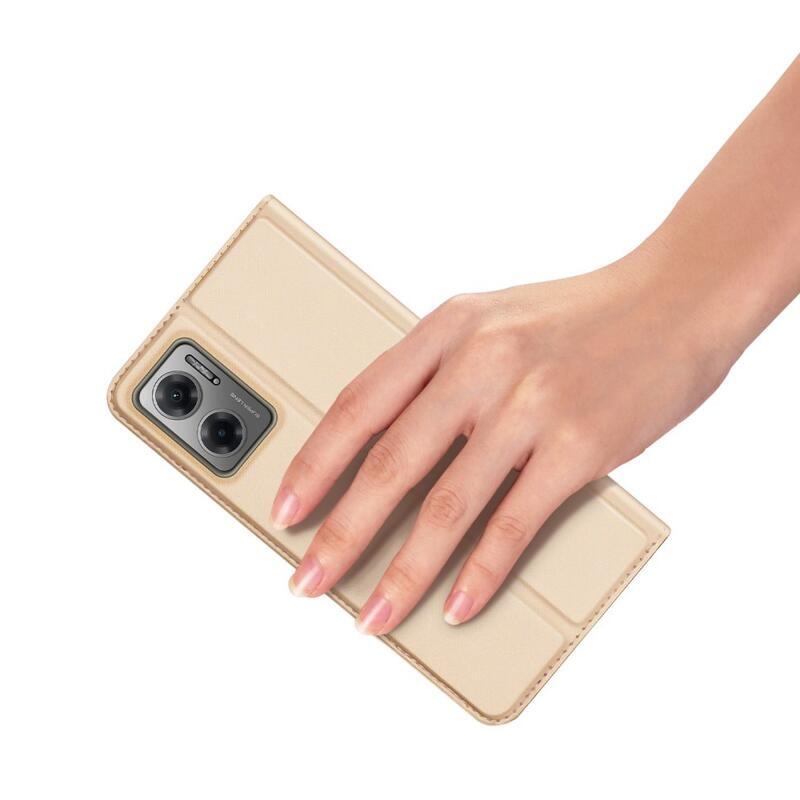 DUX elegantní PU kožené pouzdro na mobil Xiaomi Redmi 10 5G - zlaté