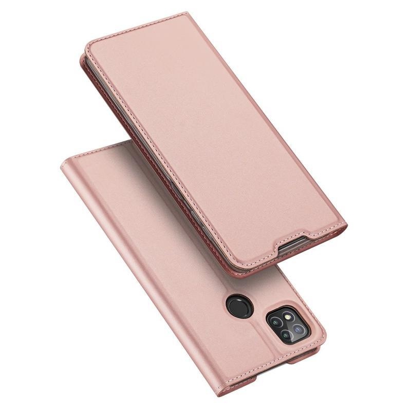 DUX elegantní PU kožené pouzdro na mobil Xiaomi Redmi 9C - růžovozlaté