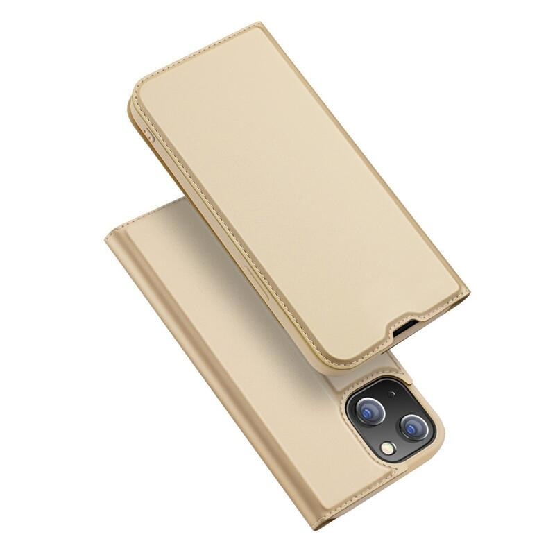 DUX elegantní PU kožené pouzdro pro mobil iPhone 13 mini 5.4 - zlaté