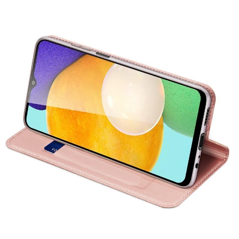 DUX PU kožené pouzdro na mobil Samsung Galaxy A13 4G - růžovozlaté