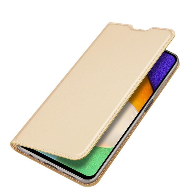 DUX PU kožené pouzdro na mobil Samsung Galaxy A13 4G - zlaté