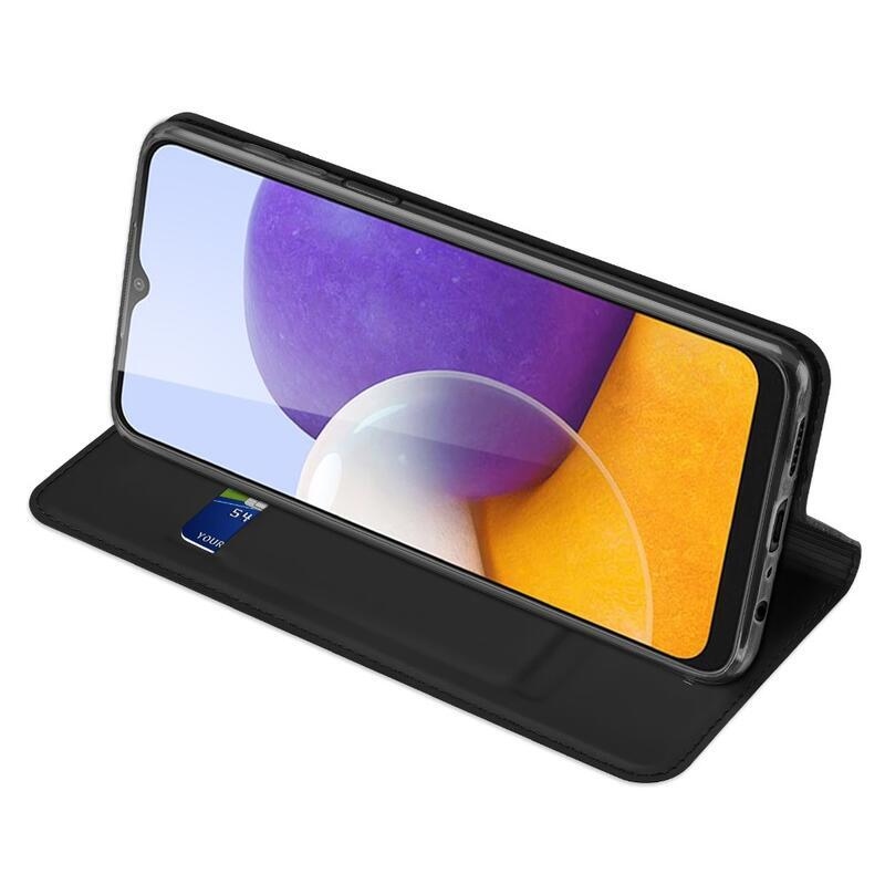 DUX PU kožené pouzdro na mobil Samsung Galaxy A22 4G - černé