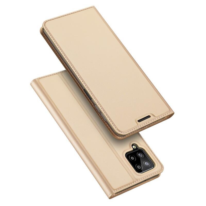 DUX PU kožené pouzdro na mobil Samsung Galaxy A22 4G - zlaté