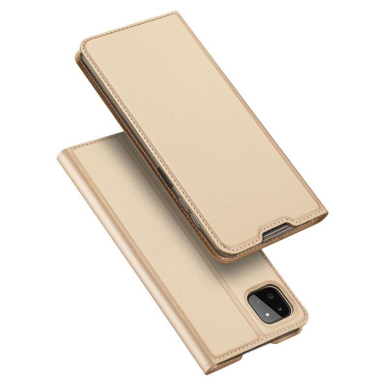 DUX PU kožené pouzdro na mobil Samsung Galaxy A22 5G - zlaté