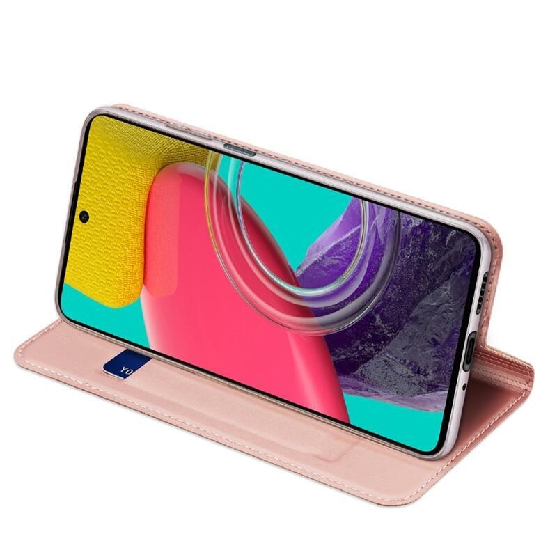 DUX PU kožené pouzdro na mobil Samsung Galaxy M53 5G - růžovozlaté