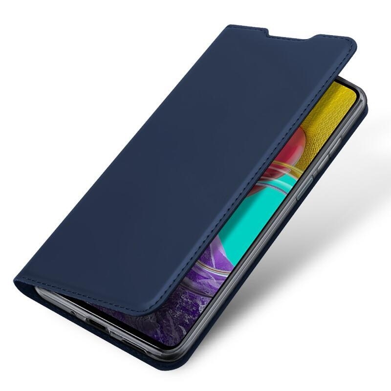 DUX PU kožené pouzdro na mobil Samsung Galaxy M53 5G - tmavěmodré