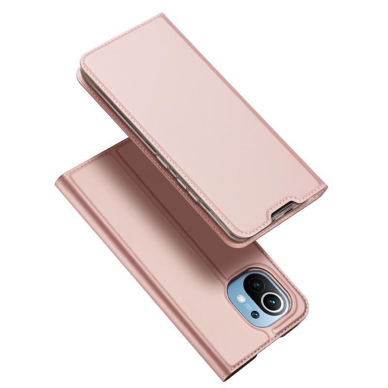 DUX PU kožené pouzdro na mobil Xiaomi Mi 11 - růžové