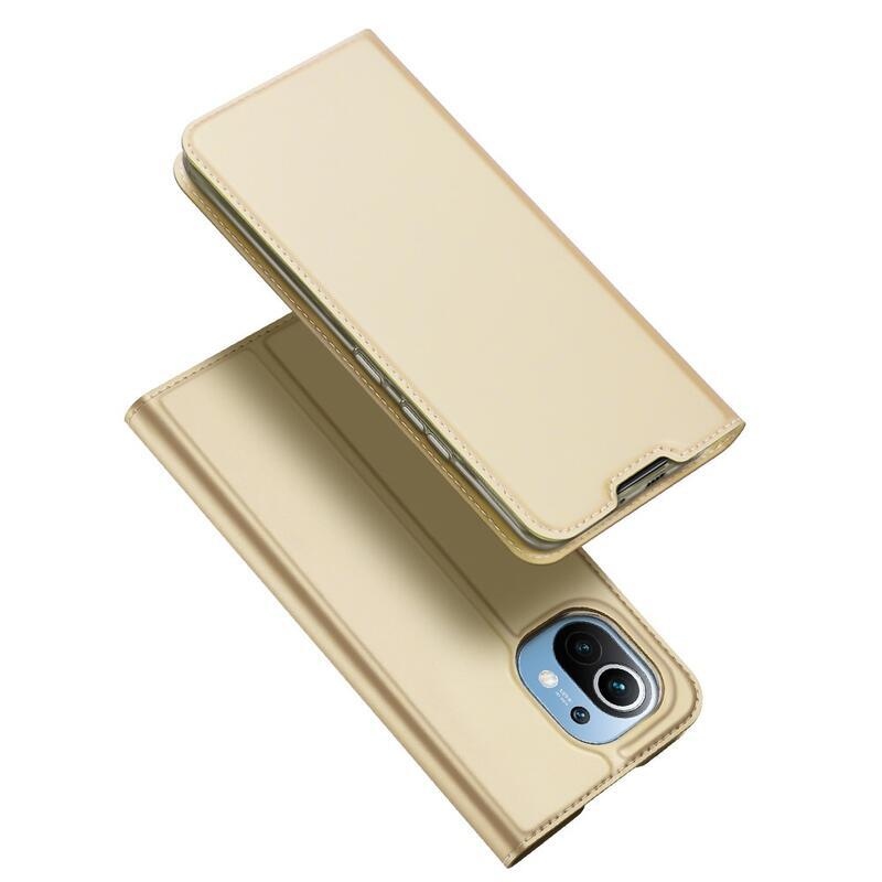 DUX PU kožené pouzdro na mobil Xiaomi Mi 11 - zlaté